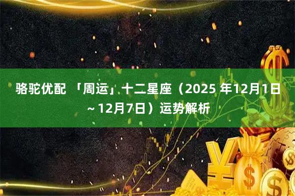 骆驼优配 「周运」十二星座（2025 年12月1日～12月7日）运势解析